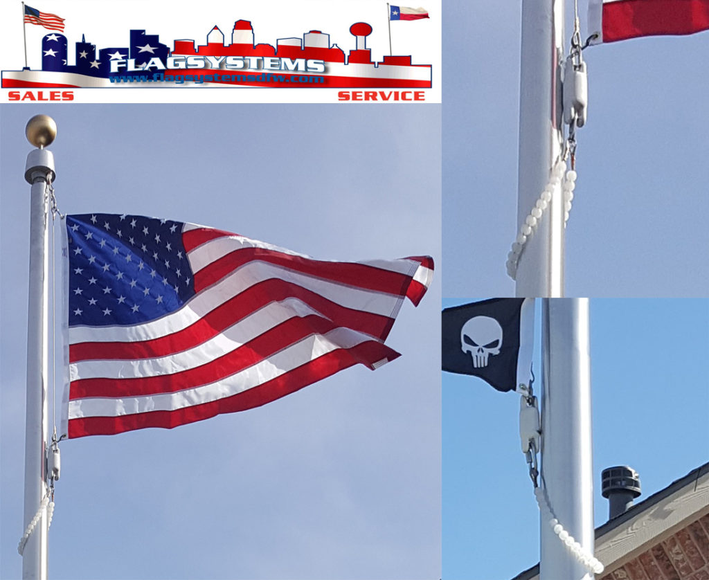 Retainer Ring Assembly Internal Halyard Flagpole Flag Corps, Inc