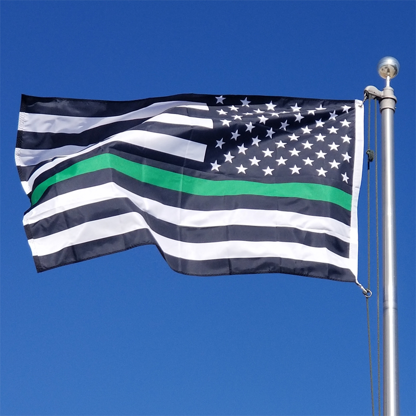 Thin Green Line US Flag | 3’X5′ – Flag Corps, Inc. Flags & Flagpoles