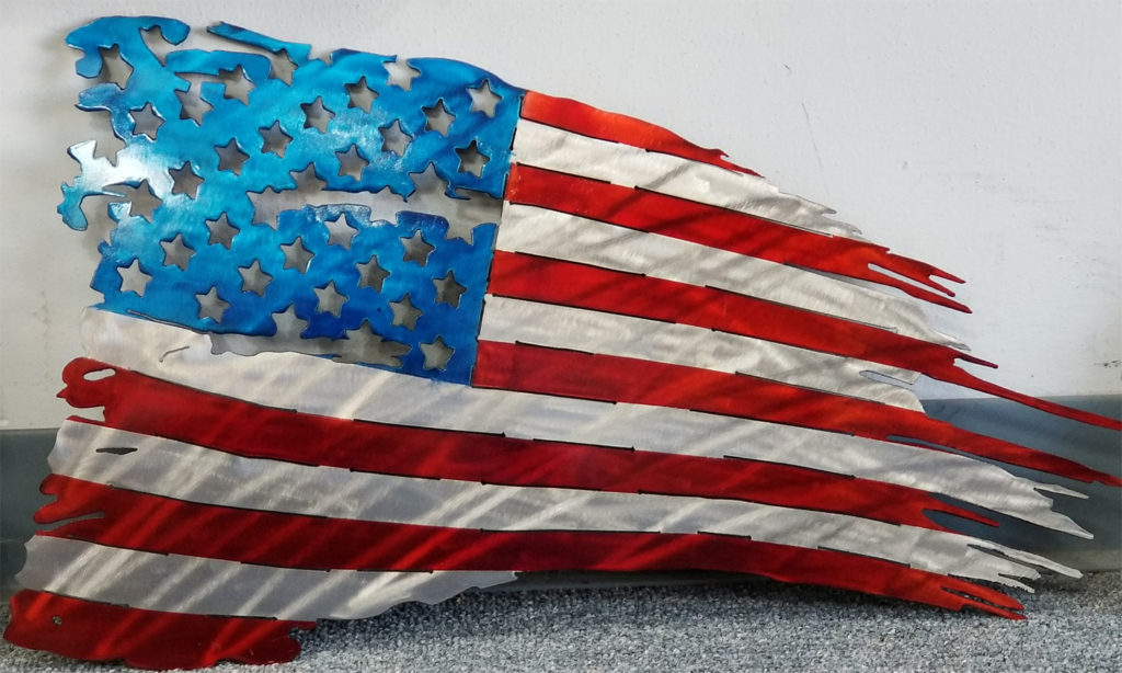 Tattered Steel American Flag Flag Corps, Inc. Flags & Flagpoles