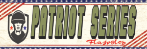 Patriot Series Flagpoles with military theme.