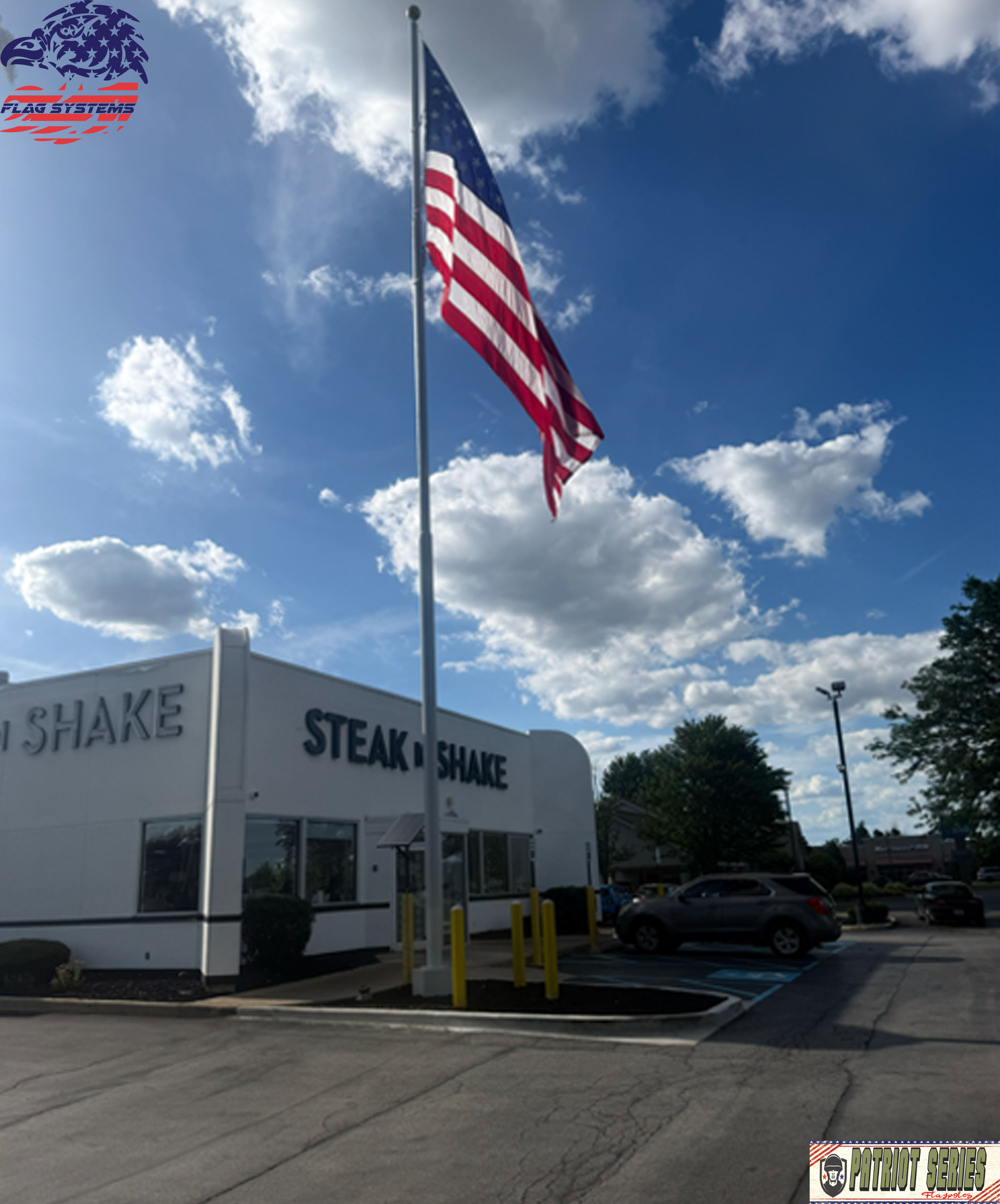 50' Patriot Series Flagpole Powered by The Flag System™